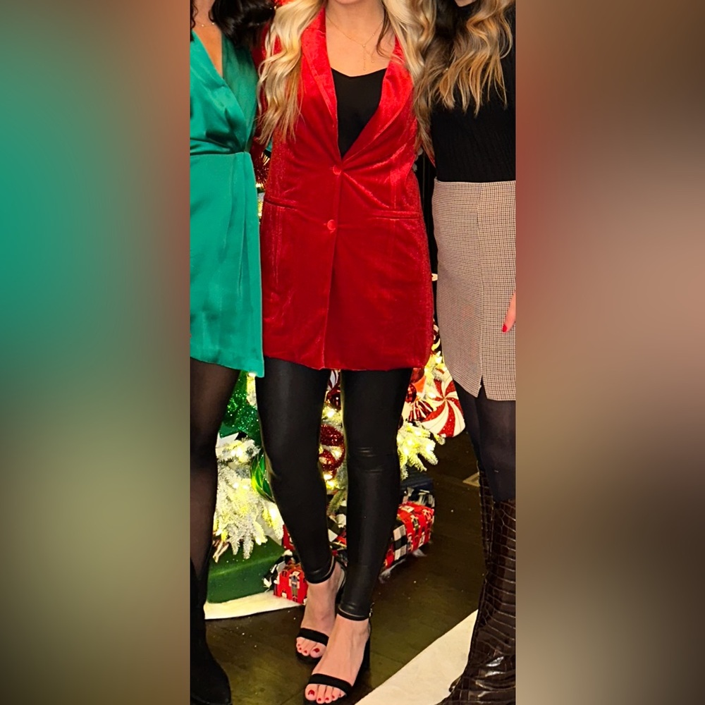 Bibi red blazer